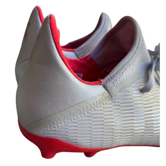 Adidas X 19.3 Soccer Cleats Mens Size 13 Silver & Red Low-Top Firm Ground Shoes - Picture 3 of 12